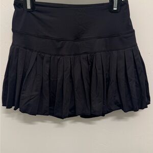 Gold Hinge Black Athletic Mini Skater Skirt